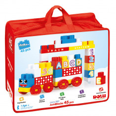 Cuburi de construit in gentuta - 45 piese PlayLearn Toys foto