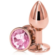 Dop Anal Charm Anal Plug Small, Rose Gold, Piatra Roz, Passion Labs