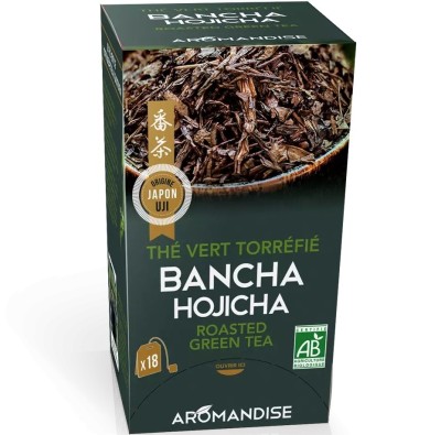 Ceai verde prajit Bancha Hojicha bio 18 pliculete x 2g, Aromandise foto