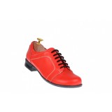 Pantofi rosii dama casual din piele naturala - RED1R