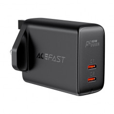 Încărcător De Perete Acefast (priză UK) 2x USB Tip C 40W, PPS, PD, QC 3.0, AFC, FCP Negru (A12 Negru) A12 BLACK