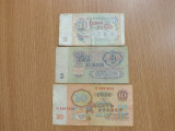 Rusia Lot nr. 1 - 3 Bancnote ( 1 , 3 , 10 ruble 1961)