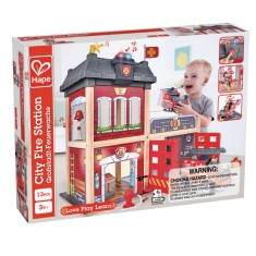 Set de joaca din lemn - Statie de pompieri