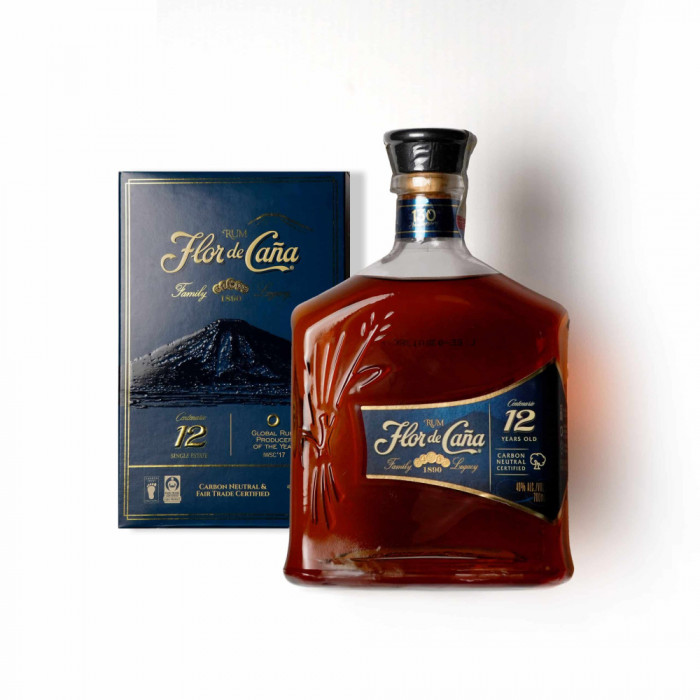 Flor de Cana Rum 12 ani 700ml 40% + cutie