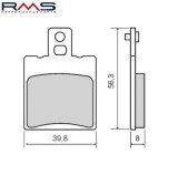 Set placute frana - Aprilia Leonardo - Beta Eikon - Malaguti Ciak - F18 Warrior 125-150cc (RMS)