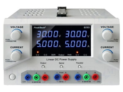 Alimentator de laborator multicanal PEAKTECH 0-30VDC 0-5A foto