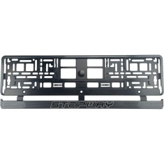Set 2 bucati, suport numar inmatriculare Carbon, Stepway