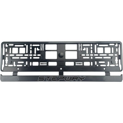 Set 2 bucati, suport numar inmatriculare Carbon, Stepway foto