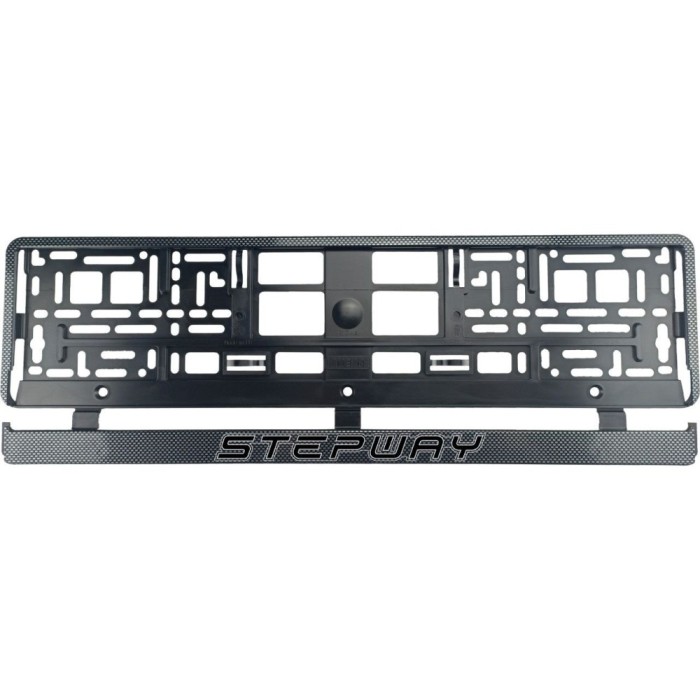 Set 2 bucati, suport numar inmatriculare Carbon, Stepway
