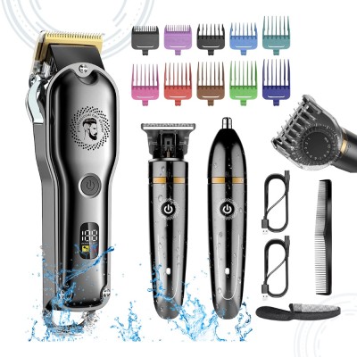 Masina de tuns, aparat de tuns parul, set de ingrijire, trimmer pentru barba, cap de taiere in forma de T, pentru mustata, nas, urechi, corp, trimmer foto