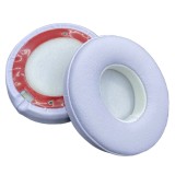 Set 2 bureti pentru casti Beats Solo 3 / Solo 2 Wireless, On-Ear - Spuma cu memorie - Piele ecologica - Alb