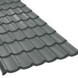 Tigla metalica Bilman, gri mat (RAL 7024), 2220 x 1200 x 0.4 mm