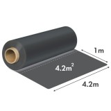 Folie constructii 4,2 m latime, neagra - 120 microni