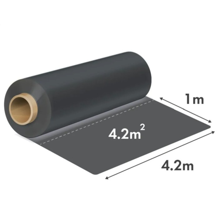 Folie constructii 4,2 m latime, neagra - 120 microni