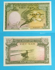Vietnam 5 Dong 1955 &#039;Dragoni&#039; aUNC serie: J3 836047 p2