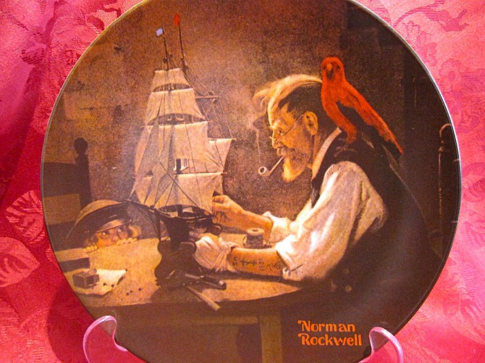 FARFURIE PORTELAN BRADEX AMERICA NORMAN ROCKWELL CONSTRUCTORUL DE NAVE