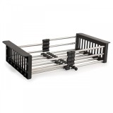 Scurgator extensibil pentru chiuveta Fleko 41 x 27 cm, dimensiune reglabila, Negru