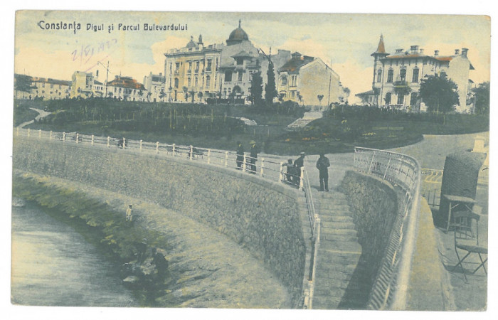 3853 - CONSTANTA, Faleza, Romania - old postcard - used - 1920