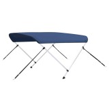 Cumpara ieftin Parasolar barca Bimini cu 2 arcuri, bleumarin, 150x120x110 cm