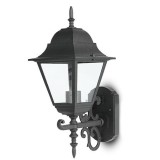 Corp iluminat montaj perete e27 ip44 - negru mat, V-TAC