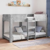 Cumpara ieftin Pat Etajat pentru Copii Gri din beton 90 x 190 cm