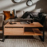 Finori Măsuță de cafea &quot;Denver 55&quot;, stejar artisan și gri antracit