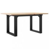 Cumpara ieftin Masa de cafea, cadru O, 80x50x40 cm, lemn masiv pin si Otel