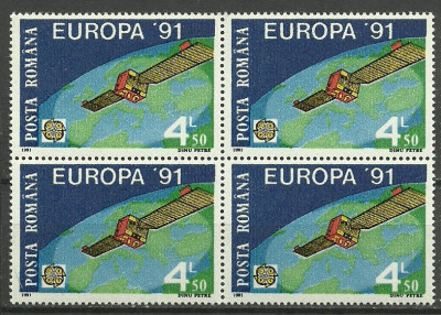 1991 - Europa CEPT, bloc de 4 neuzat foto