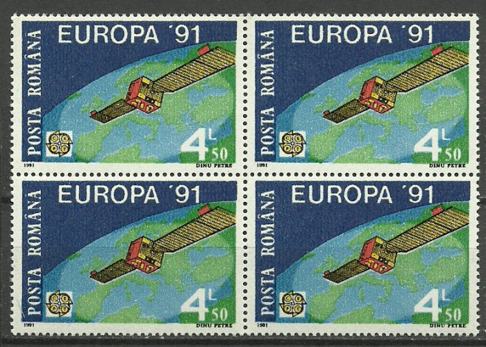 1991 - Europa CEPT, bloc de 4 neuzat