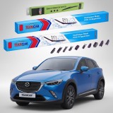 Cumpara ieftin Stergatoare Mazda CX-3 DK 2015-2018 Set Fata si Spate Flat Premium TeamCar