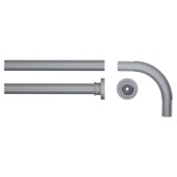 Sealskin Bară perdea de duș pentru colț, gri mat, 90x90cm 426406