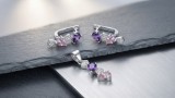 Cumpara ieftin Set Bijuterii din Argint 925 Rodiat cu Zirconiu Roz si Violet