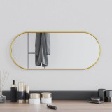 Oglinda de perete, auriu, 60x25 cm, ovala GartenMobel Dekor, vidaXL