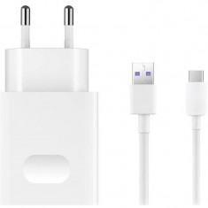 Incarcator retea Huawei AP81 USB-C Smart Fast Charger White foto