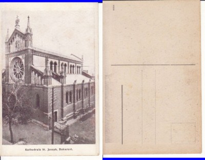 Bucuresti - Catedrala catolica Sf. Iosif - rara foto