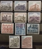 BC255, Spania, lot 11 timbre arhitectura, castele