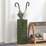 Suport umbrele Verde măsliniu Metal Mediu Design cu Fluturi