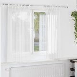 vidaXL Perdele Voile cu Bucle 2 buc Alb 140x175 cm
