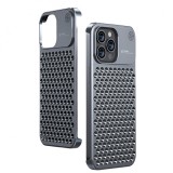Husa aromaterapia compatibila cu iphone 15 pro, flippy, antisoc, antizgariere, protectie camera si supraincalzire, din aliaj de aluminiu, gri
