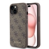 Guess - Hardcase 4G Metal Gold Logo (GUHCP15SG4GFBR) - iPhone 15 - Brown
