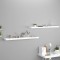 vidaXL Rafturi de perete suspendate, 2 buc., alb, 120x23,5x3,8 cm, MDF