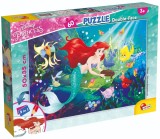 Puzzle 2 in 1 Lisciani Disney Princess, Mica Sirena, Plus, 60 piese