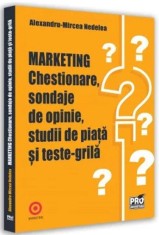 Marketing. Chestionare sondaje de opinie studii de piata si teste-grila - Universul Juridic