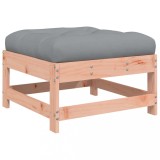 Cumpara ieftin Taburet de gradina cu perna, lemn masiv douglas