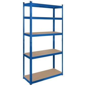 Raft metalic 5 polite 750k mdf 180x90x40 albastru rebel foto