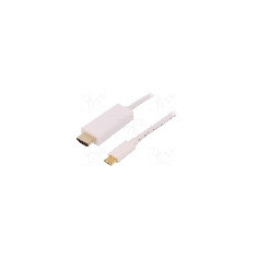 Cablu HDMI mufa, USB C mufa, USB 3.1, lungime 2m, {{Culoare izola&#355;ie}}, QOLTEC - 50415