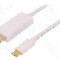 Cablu HDMI mufa, USB C mufa, USB 3.1, lungime 2m, {{Culoare izola&amp;#355;ie}}, QOLTEC - 50415