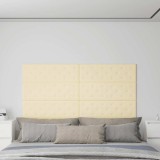 Panouri de perete 12 buc. crem 90x30 cm piele ecologică 3,24 m&sup2;