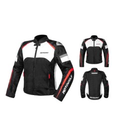 Geacă Moto MOTOWOLF rezistentă la apă din 600D Oxford, mesada detasabila, protectii umeri,coate si spate incluse certificate CE, buzunar interior, Ros