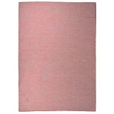 Cumpara ieftin Covor de exterior, rosu, 140x200 cm, tesatura plata